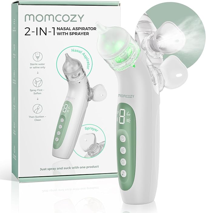 Momcozy BreezyClear™ 2-in-1 Electric Nasal Aspirator for Baby with Spray